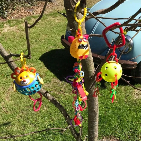 Lot Small Pet Hanging Enrichment Sugar Glider Toys Extra Hanging Clips - Picture 2 of 12